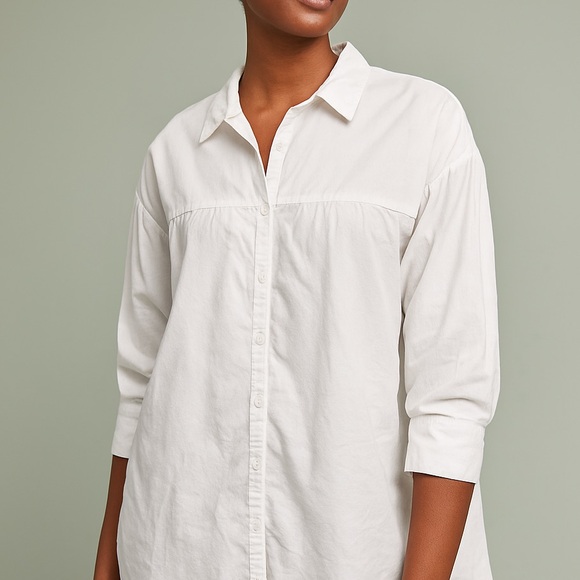 Anthropologie Tops - Anthropology  White Button Down Shirt